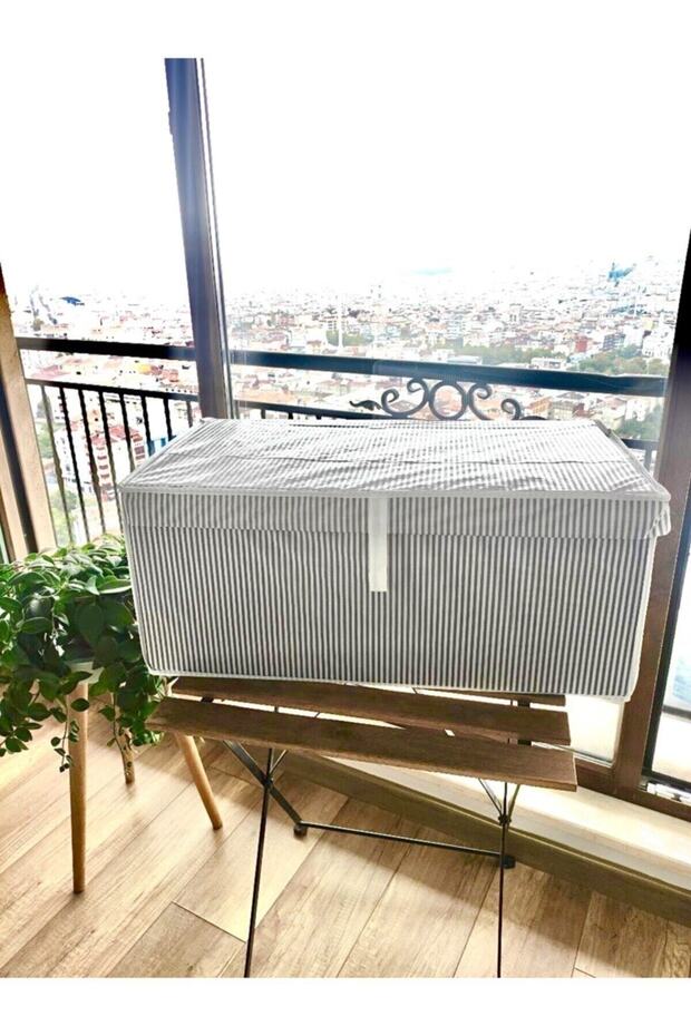 3 Pieces - Multi-Purpose with Lid Laundry-Storage-Organization Etc Storage, Box 70x40x30 - Mega Plus Box - Gray - 3