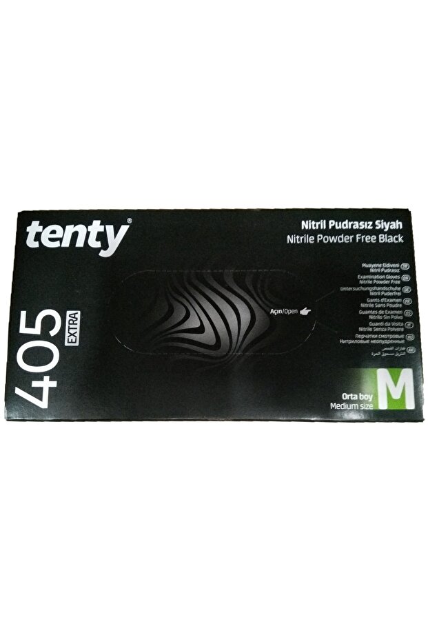 405 Extra Pudrasız Siyah Eldiven Medium - 1
