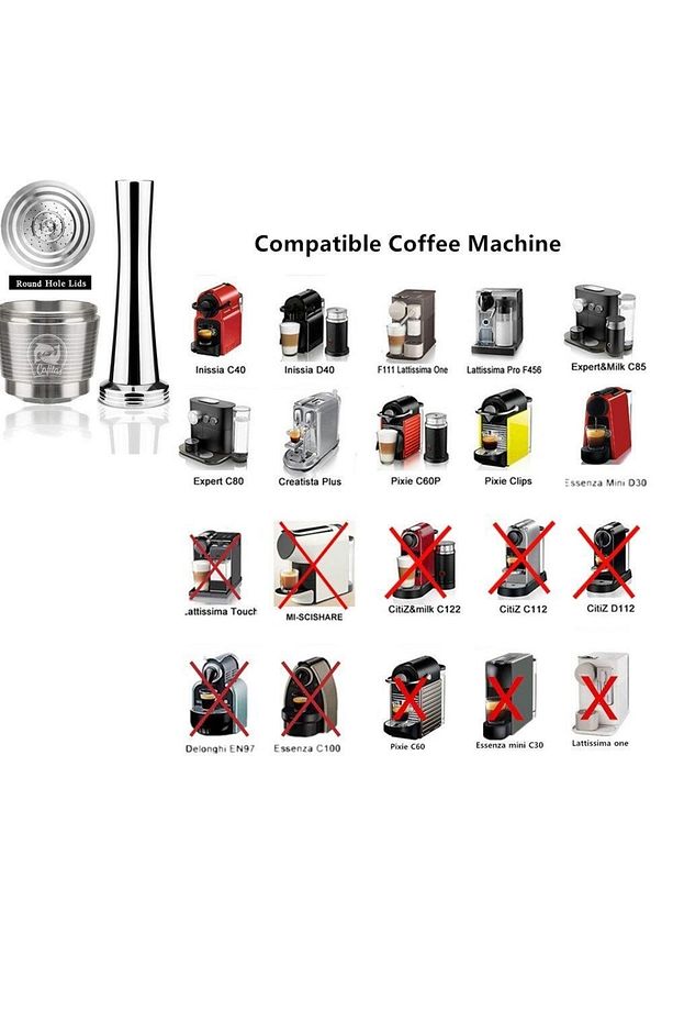 Nespresso Için Paslanmaz Çelik Tekrar Doldurulabilir Kahve Kapsülü - 5