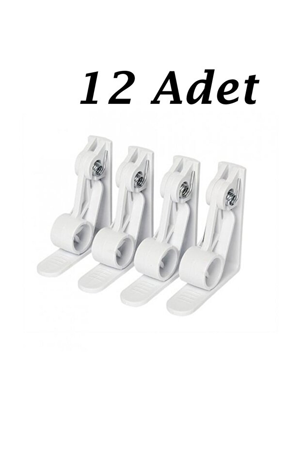 12 Adet Yaylı Masa Örtüsü Mandalı Masa Örtüsü Kıskacı - 1