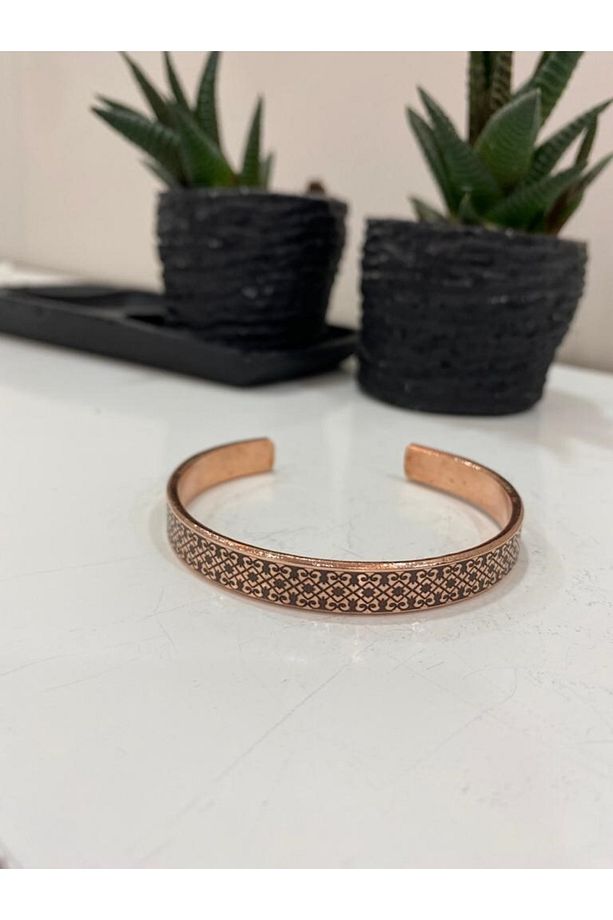 Saf Bakır Bileklik -her Bileğe Uygun-geçmeli-unisex- - 4