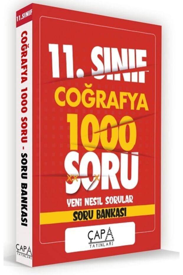 11. Sınıf Coğrafya 1000 Soru Yeni Nesil Sorular - Soru Bankası / Çapa Yayınları / 9786257874182 - 1