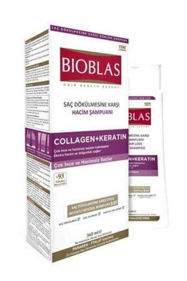 Dünya Saç Dökülmesine Karşı Hacim Şampuanı Collagen Keratin 360 ml - 1
