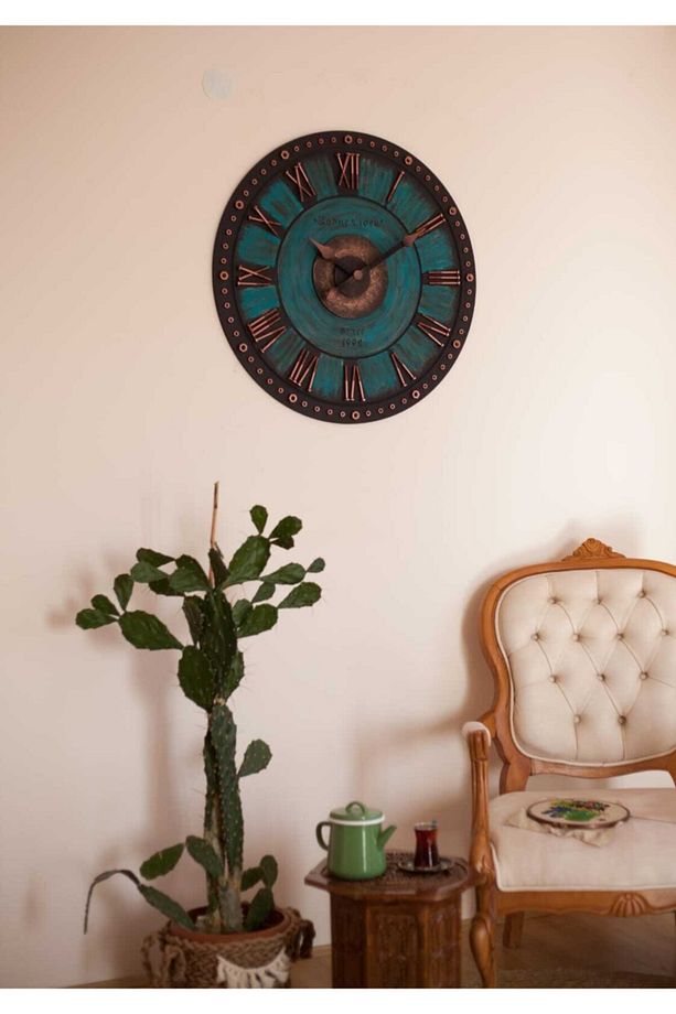 Kohne Clock Somcupper Blue 50x50cm Duvar Saati - 2