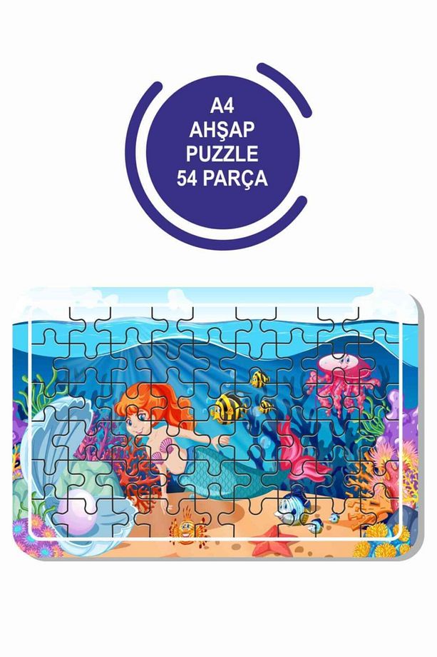 4'lü Set 54 Parça Ahşap Puzzle - 2