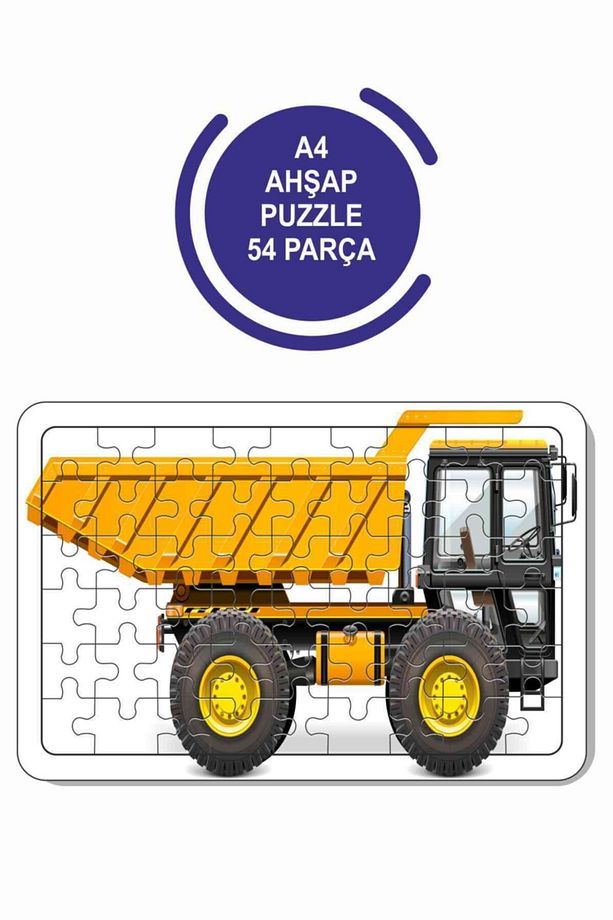 4'lü Set 54 Parça Ahşap Puzzle - 4