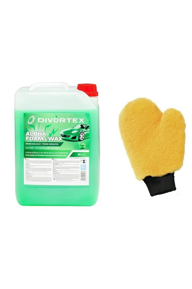 Alpha Foam Cilalı Şampuan + Ufs Kuzu Postu Araç Yıkama Eldiveni - 1