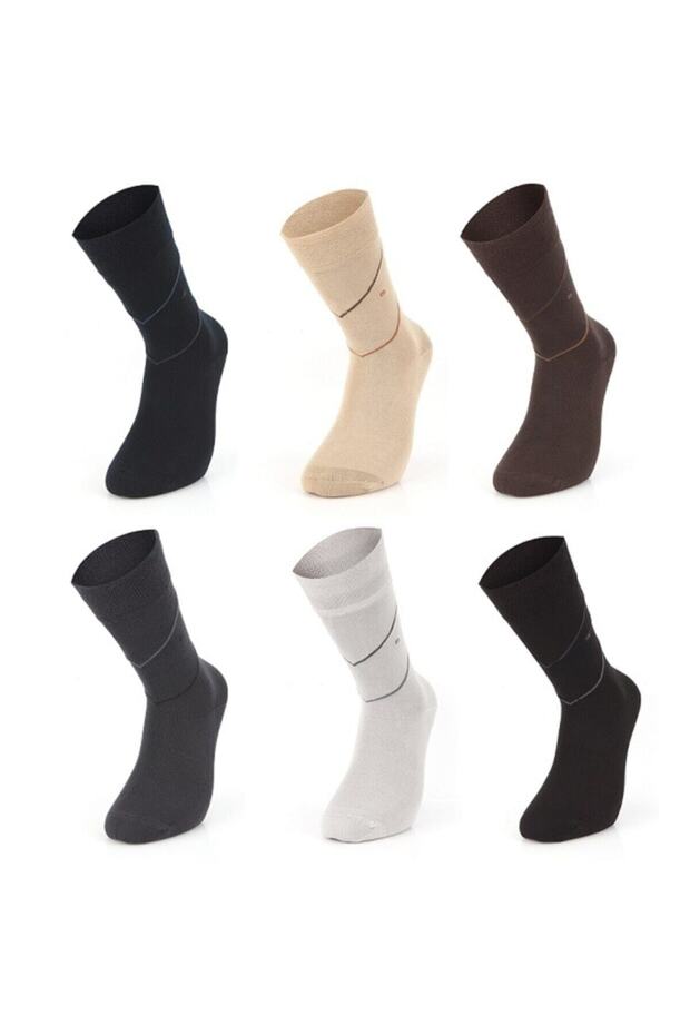 جوارب رجالية منقوشة بدون خياطة 12 قطعة - 1