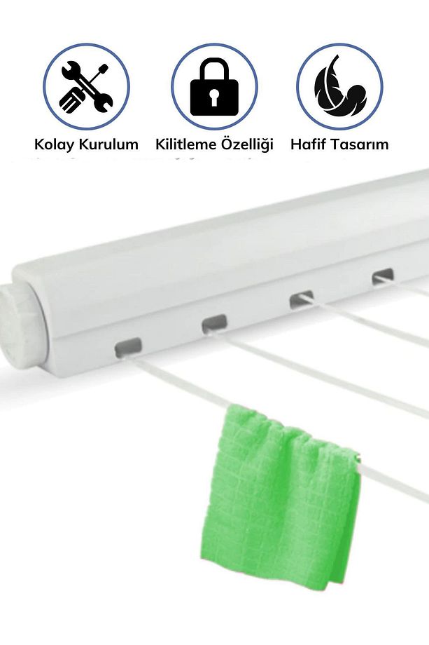 Pratik Portatif Yeni Nesil Çek As Kolay Askılık 4 Ipli Askılık - 1