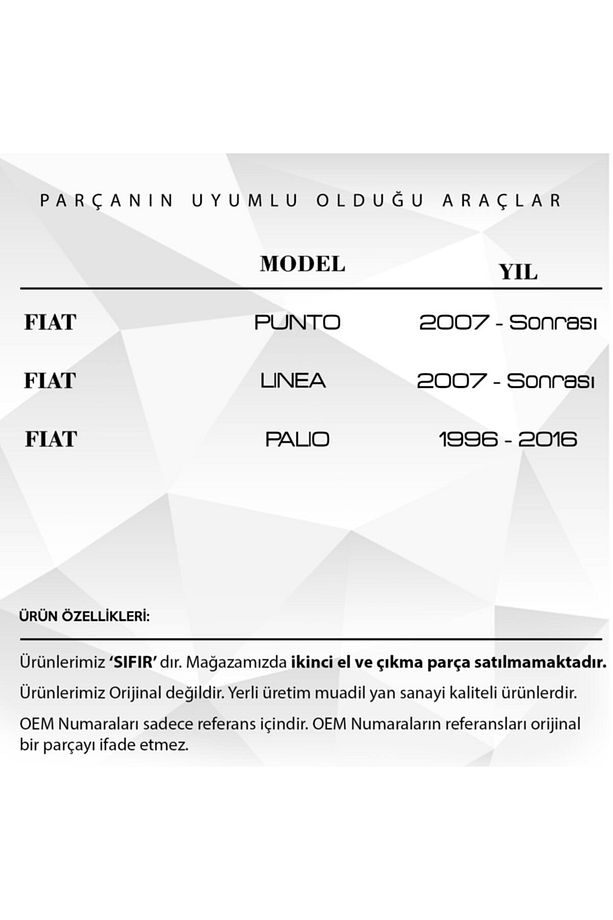 Fiat Linea Için Kapı Kilit Tamir Dişlisi (sağ Ve Sol Kapı Set) - 2