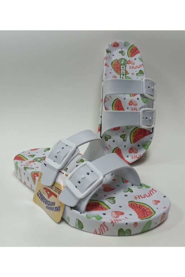 Anatomical Sole Anti-Slip Plastic Adjustable Double Buckle Women's Slippers