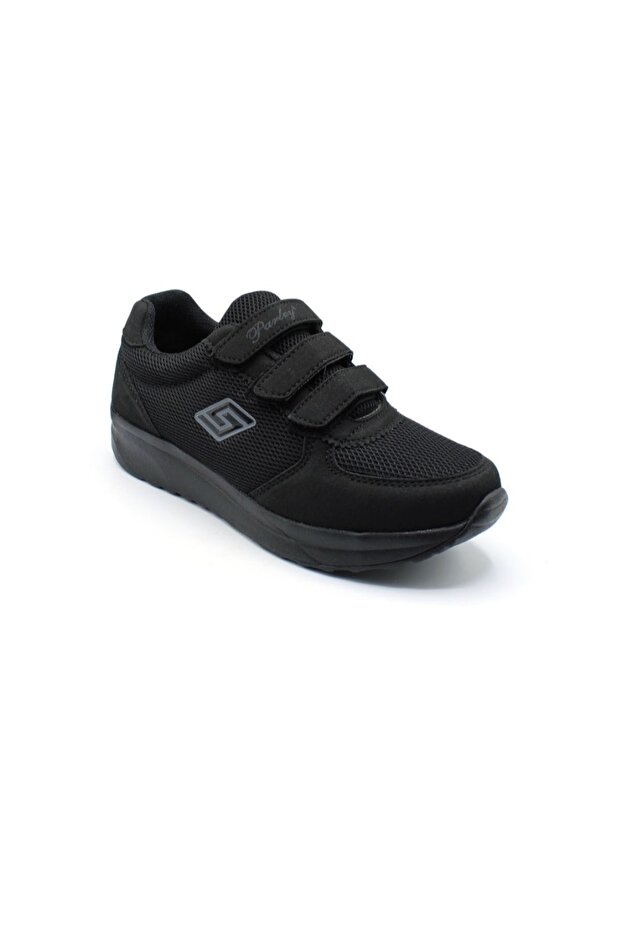 Women's Mesh Velcro Black Sneaker Walking Shoes