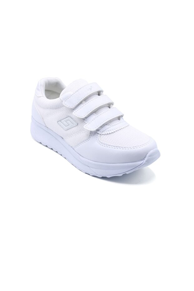 Women's Mesh Velcro White Sneaker Walking Shoes