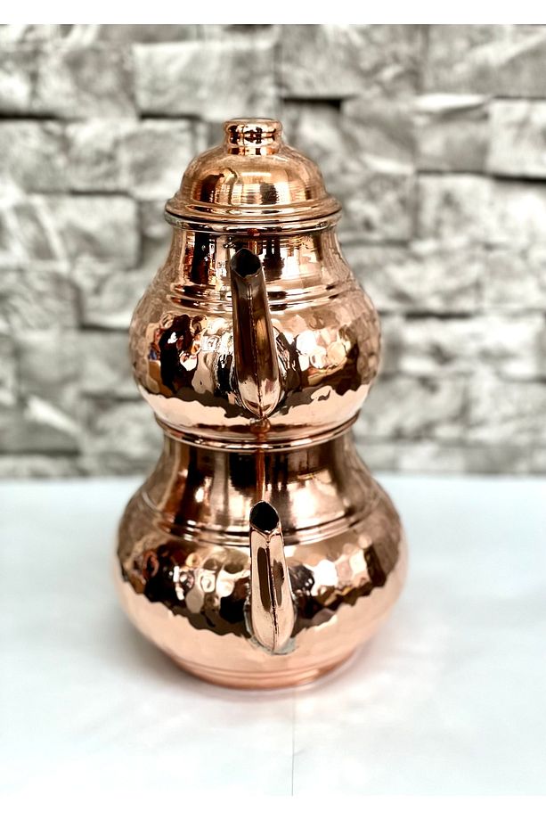 Bakır Bakır Çaydanlık Takımı No:1 Metalik - 2
