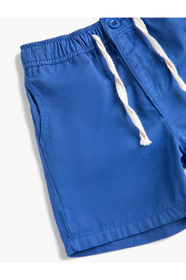 Basic Şort Beli Lastikli Diz Üstü Pamuklu - 3