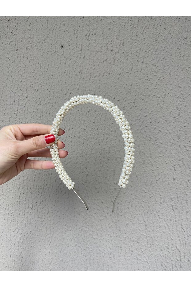 Abundant Pearl White Crown Wedding-henna-engagement-invitation-special day Hair Accessory