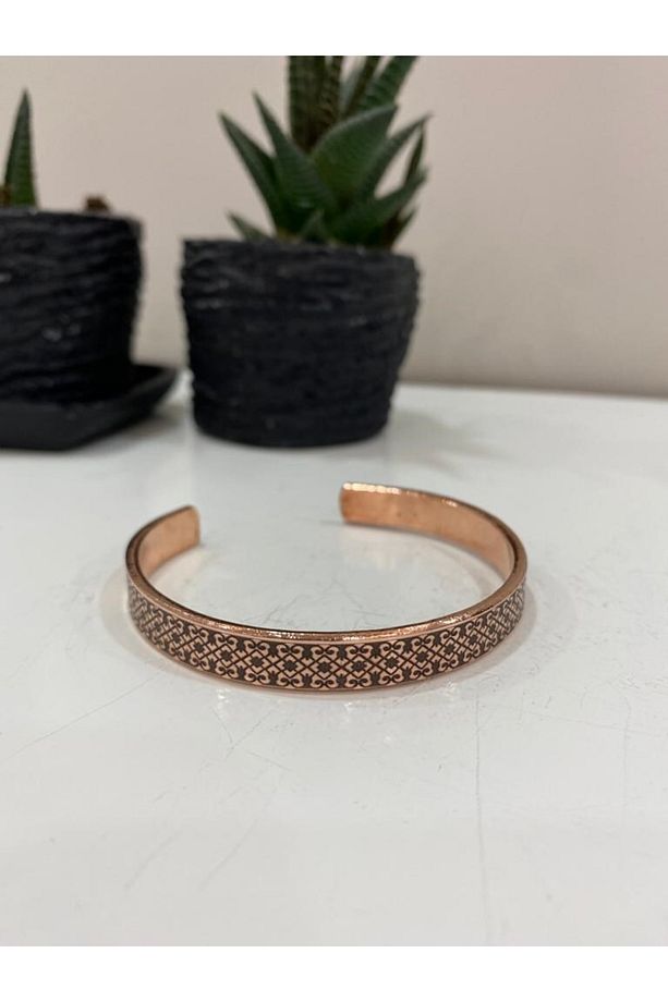 Saf Bakır Bileklik -her Bileğe Uygun-geçmeli-unisex- - 1