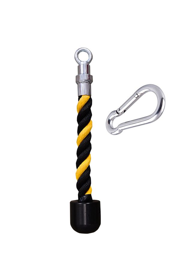 Profesyonel Tekli Triceps Halatı Sarı Siyah Kanca - 1