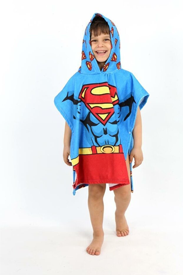 Boy's Superman Patterned Hooded Towel - 2