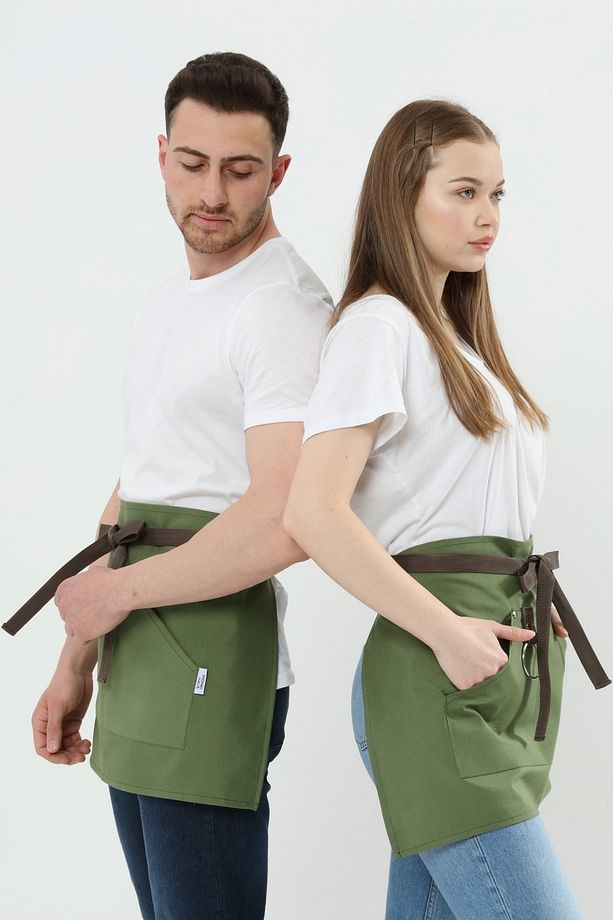 Cafe, Barista, Kuaför, Barmen, Çiçekçi, Mutfak Önlükleri, Leke Tutmaz, Unisex Yarım Önlük - 3