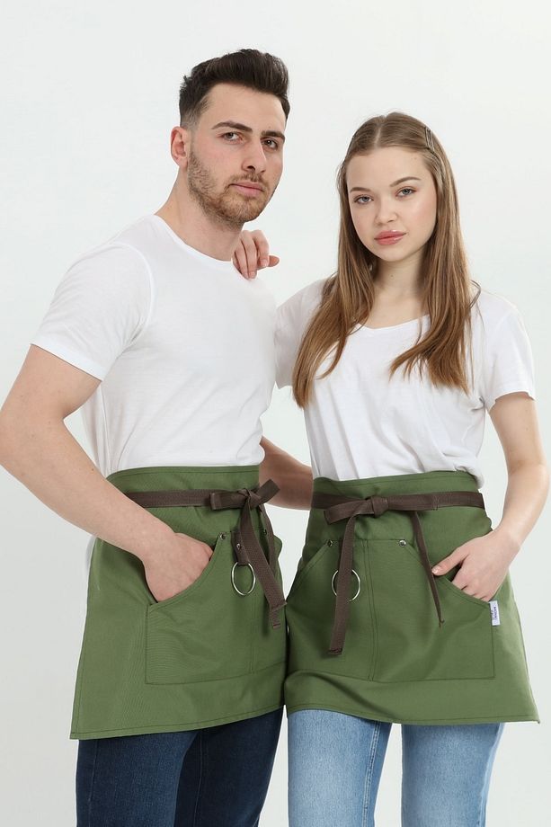Cafe, Barista, Kuaför, Barmen, Çiçekçi, Mutfak Önlükleri, Leke Tutmaz, Unisex Yarım Önlük - 4