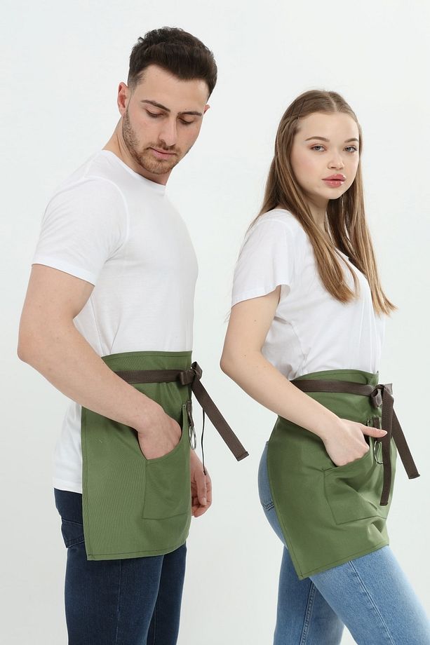 Cafe, Barista, Kuaför, Barmen, Çiçekçi, Mutfak Önlükleri, Leke Tutmaz, Unisex Yarım Önlük - 5