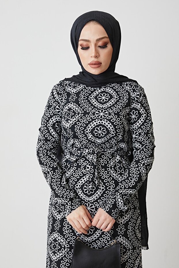 Desenli  Kadın Elbise - 4