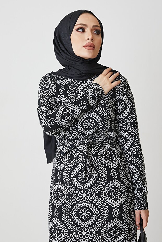 Desenli  Kadın Elbise - 6