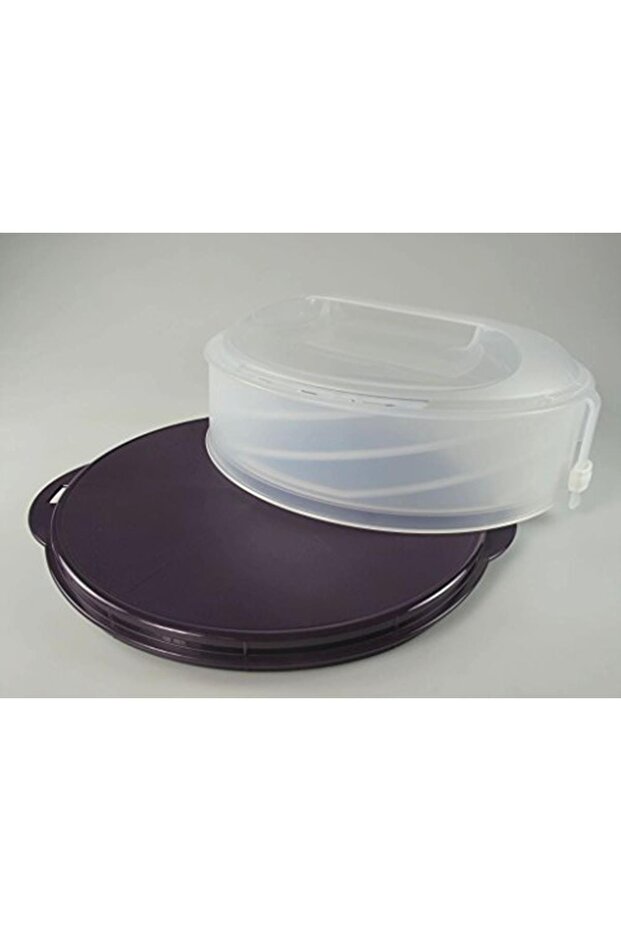 Tupperware كريستال كعكة كعكة تخدم الأكورديون