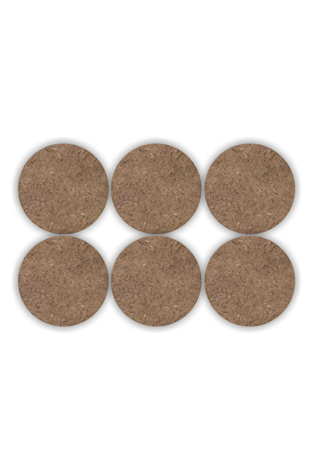 6mm Raw MDF Coaster - 10cm Diameter, Pack of 6