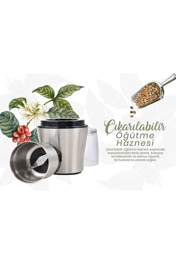 Çıkarılabilir Hazneli Kahve ve Baharat Öğütücü - 7
