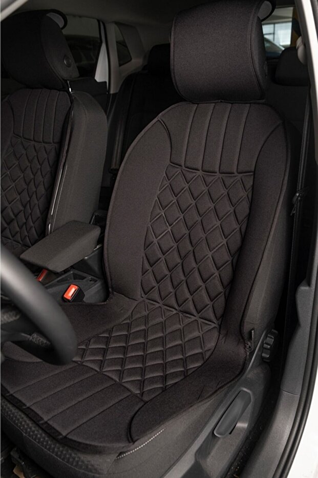 Chevrolet Kalos Luxury Car Seat Cushion Front Set of 2 Elegance Black