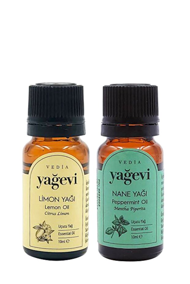 Pure Lemon Oil 10ml Peppermint Oil 10ml Essential Oil Set (2 pieces)