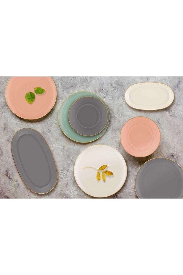 Basic Oval Servis Gri- 26cm 2 Li Set - 2