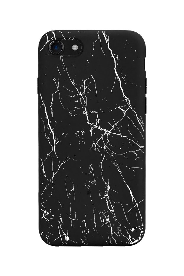 Decupe Marble Design Black Premium Phone Case Compatible with iPhone 7 - 8 - Se