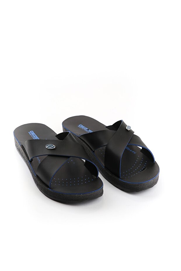 Summer Cross Color Stripe Women's Slippers