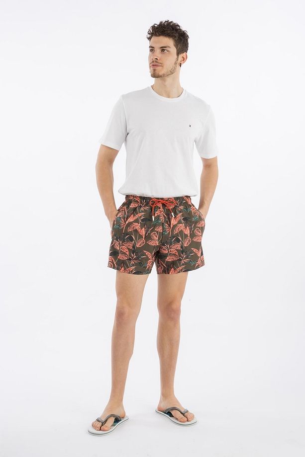 Erkek Desenli Swim Şort - 1