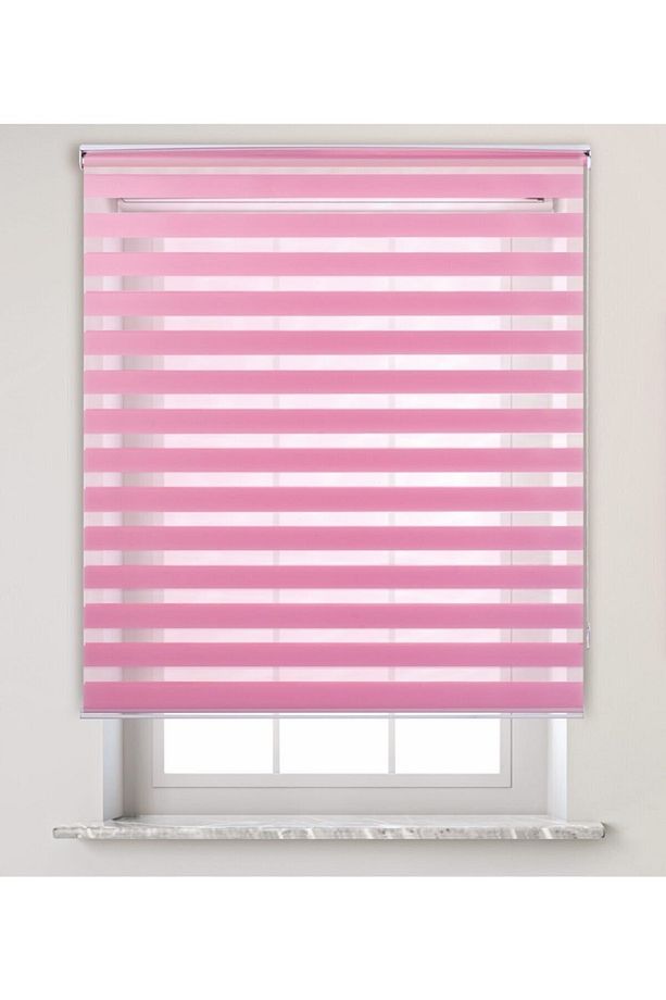 Pembe Düz Zebra Perde-mutfak- Oturma Odası-düzv8 - 1