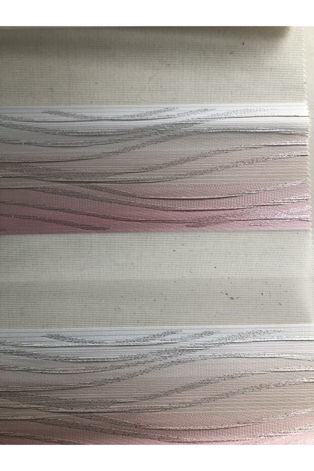 Meri Pembe Pliseli Zebra Perde-mutfak- Oturma Odası-meriv3 - 1