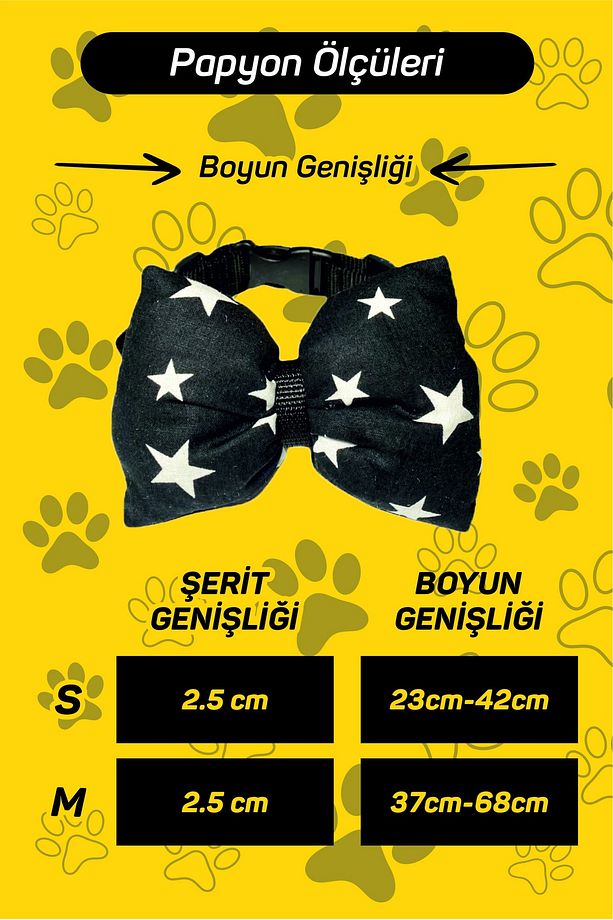Ayarlanabilir Kedi Köpek Papyonu Bones - 5