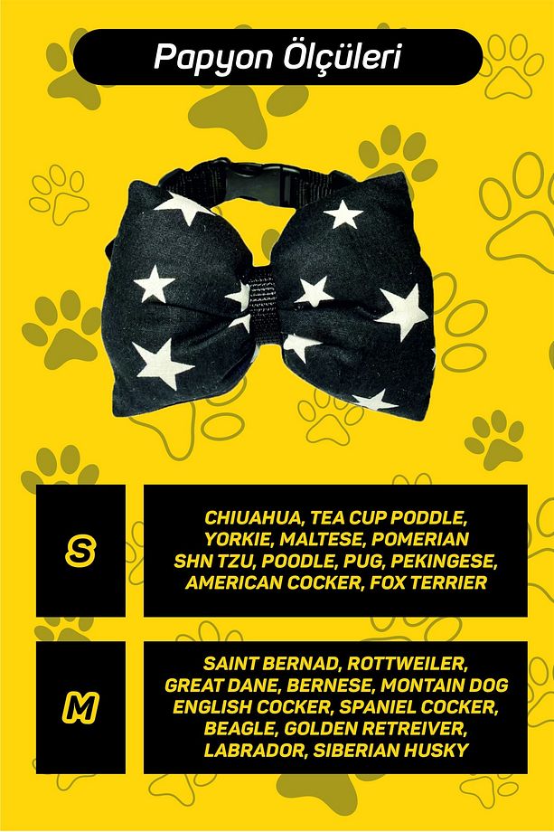 Ayarlanabilir Kedi Köpek Papyonu Bones - 6