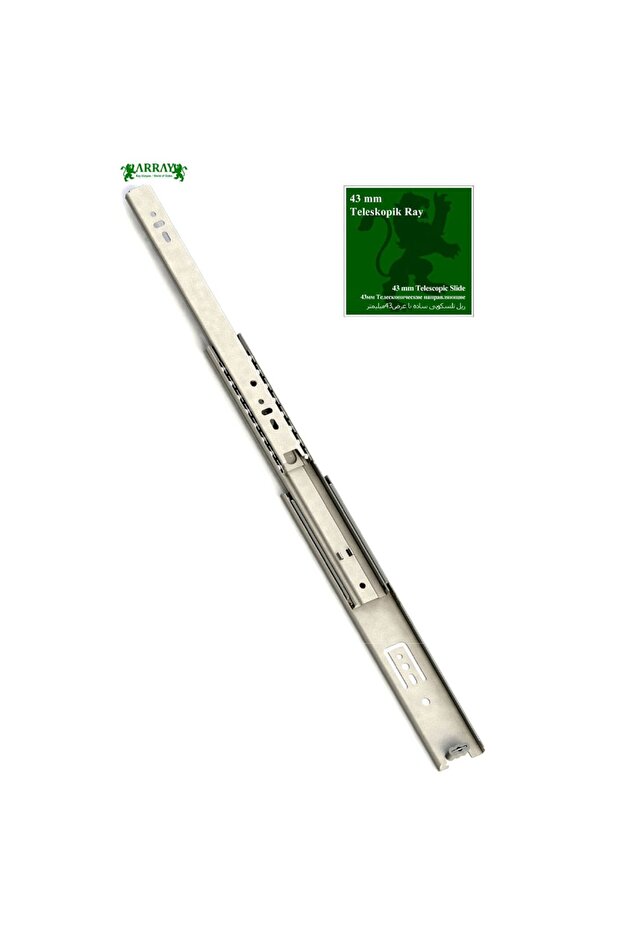 Teleskopik Çekmece Rayı 43 Mm 35 Cm - 1