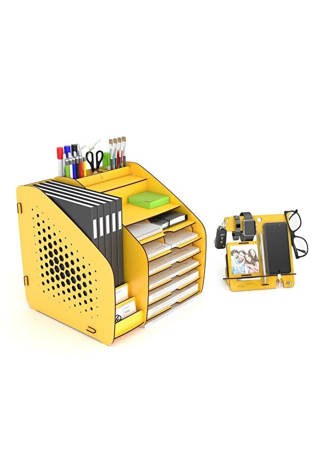 Fx-xl Hexa - 6 ألوان - منظم سطح المكتب لرف المستندات مقاس A4