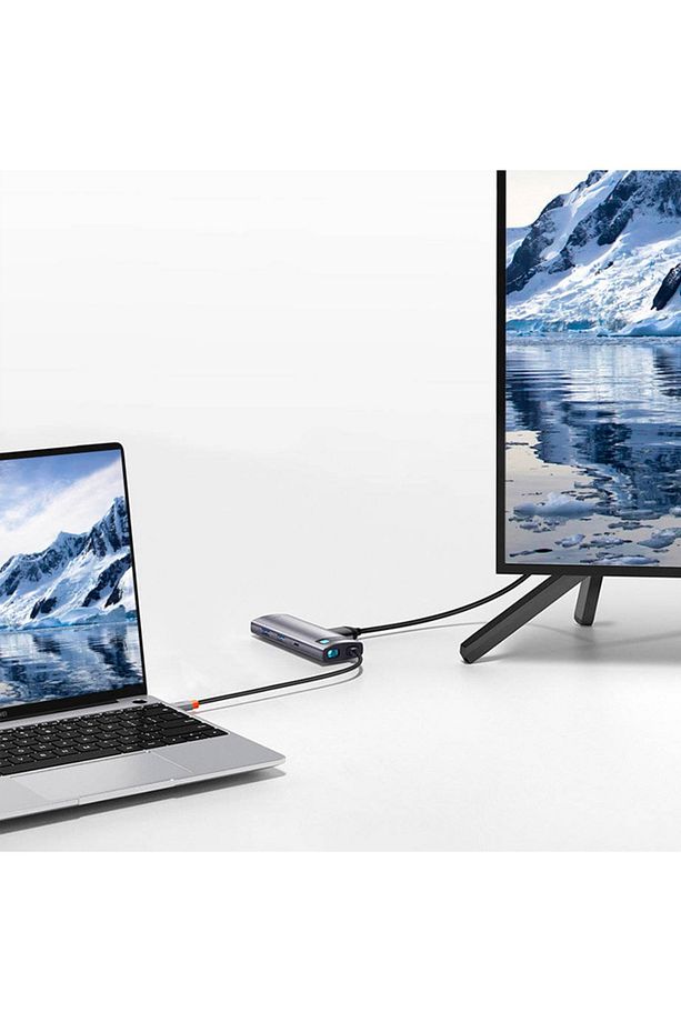 Metal Gleam Series 7in1 Type-c Hub Adaptör Çoklayıcı-gri - 6