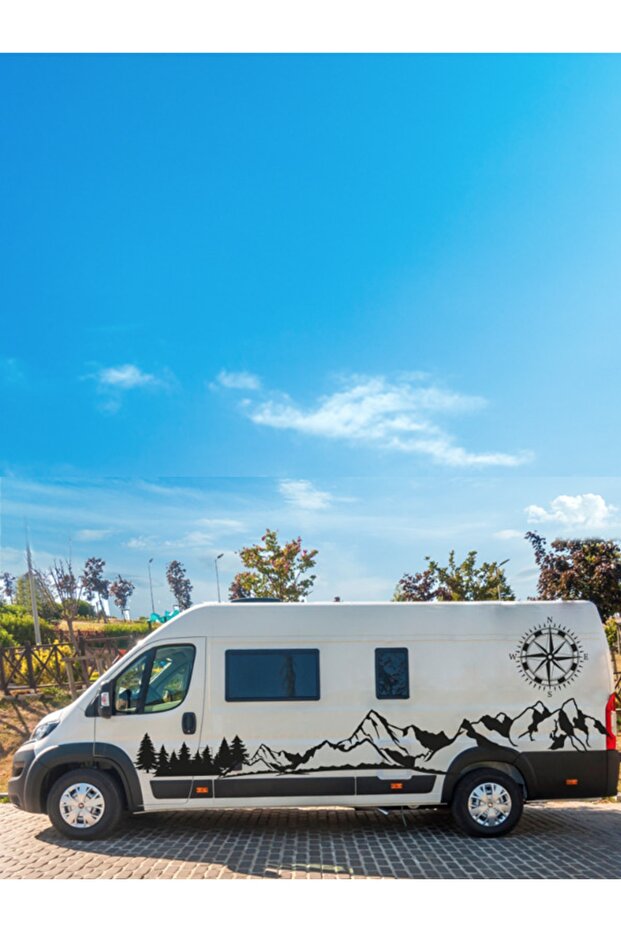 Karavan Sticker Orman Dağ Pusula - 1