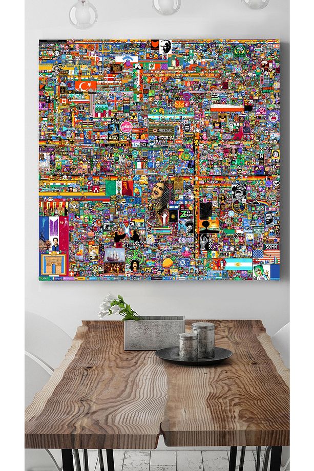 Reddit R/place Kanvas Tablo, Elraenn Twitch Kanvas Tablo, Reddit Savunma Hattı Kanvas Tablo - 2