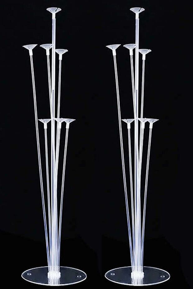 2 Balloon Decoration Stands Set of 7 Stands with Sticks and Stands