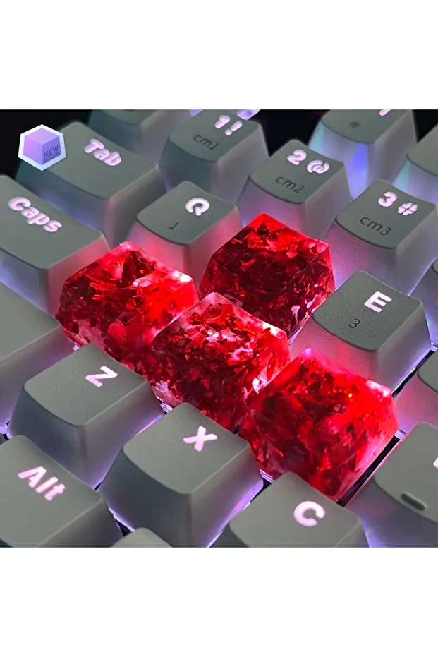 Red Shadow W-a-s-d Ve Yön Tuşları Dörtlü Set Mekanik Klavye Tuşu Artisan Keycaps - 2