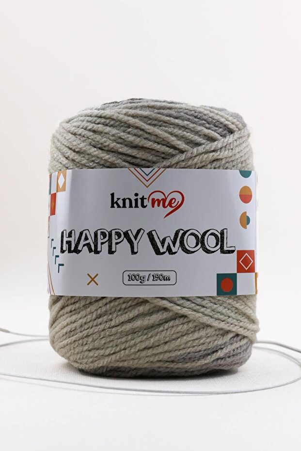 Happy Wool 100 Gr Wool, Acrylic Hand Knitting Yarn Taka Yarn (08)