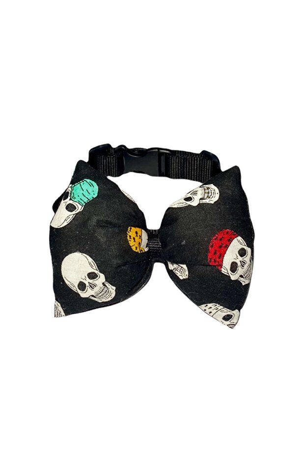 Adjustable Cat Dog Bow Tie Skull - 1